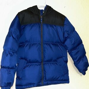 Cherokee Boys Navy Blue Winter Warm Hooded Puffer Jacket L 12/14